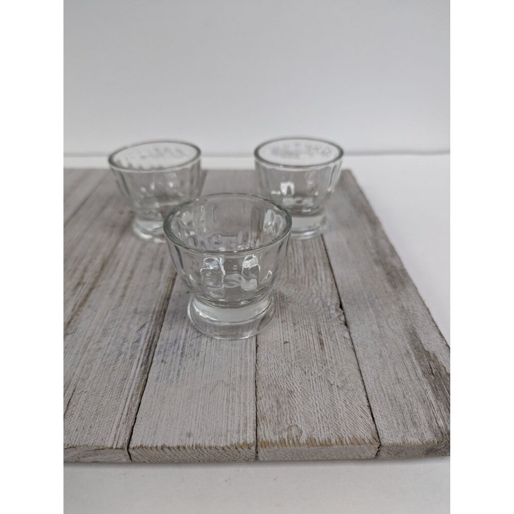 Vintage BC Glass Egg Cups Glass Set of 3 -- 2 1/4"